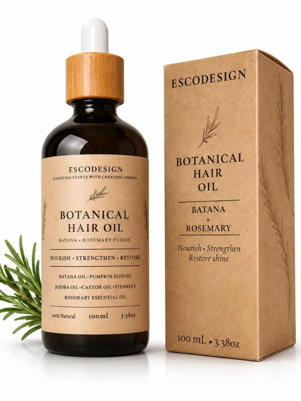 Botanical Hair Oil with Batana & Rosemary